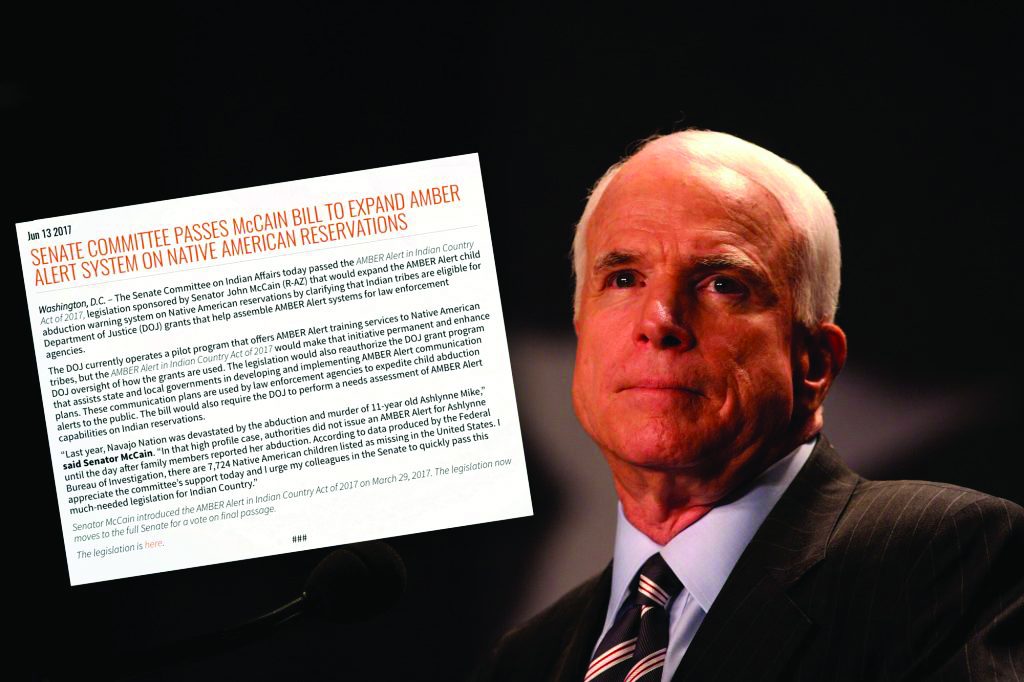Ley John McCain para la Alerta AMBER Tribal