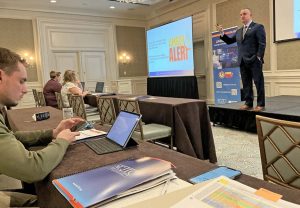 AATTAP-NCJTC Instructor/retired FBI Special Agent David Fallon leads a workshop on family member abductions. {Photo credit: AATTAP}