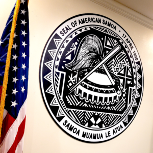Photo showing the seal of American Samoa