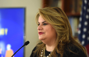 Photo of 20th Resident Commissioner of Puerto Rico,Jenniffer González-Colón, speaking at an event.