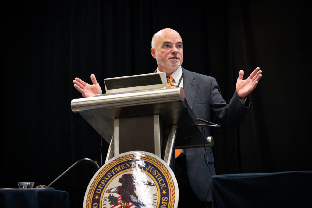Ed O'Carroll speaking at the 2025 AMBER Alert & AMBER Alert in Indian Country Symposium