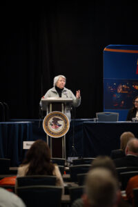 Eileen Garry, Acting Administrator of the Office of Juvenile Justice & Delinquency Prevention, OJJDP, at the 2025 National AMBER Alert & AMBER Alert in Indian Country Symposium
