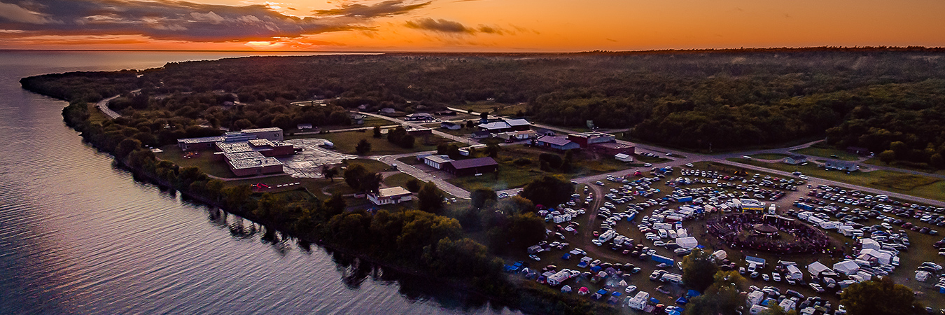 Aerial view of the Red Lake Nation land in Minnesota.