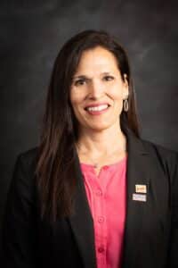 Woman with brown hair