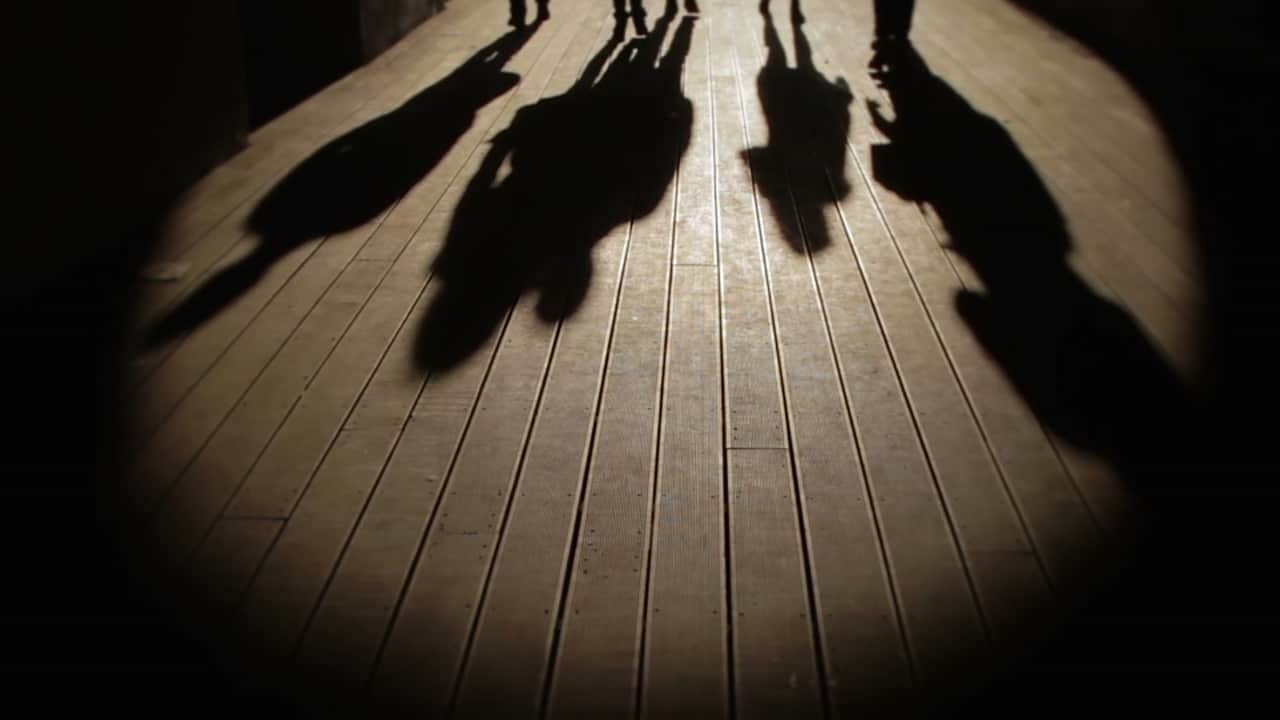 Shadows representing missing children
