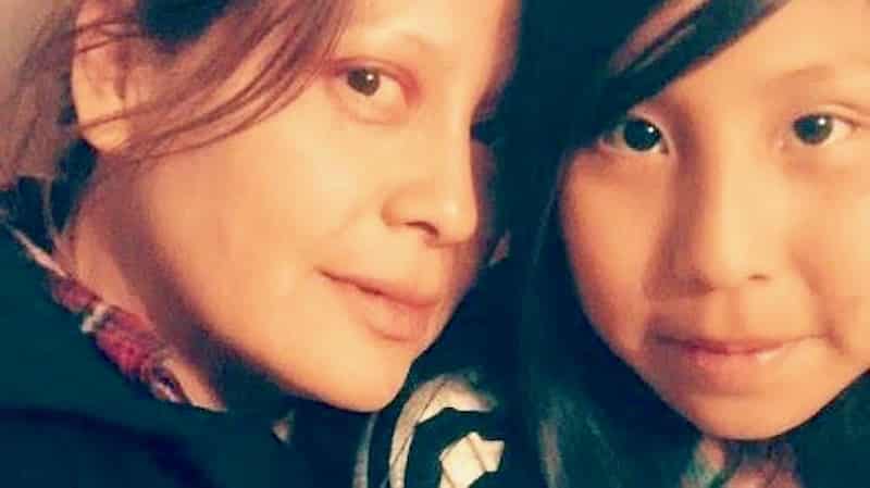 Photo of woman and girl. Image of Pamela Foster with Ashlynne Mike.