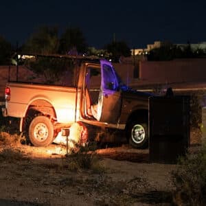 Photo of suspect's pickup truck