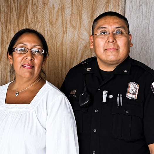 Pueblo of Laguna Police Chief Michelle Ray with Sergeant Ray Jose